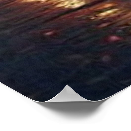 Impressionism France Eiffel Tower and Couple  ポスター (角)