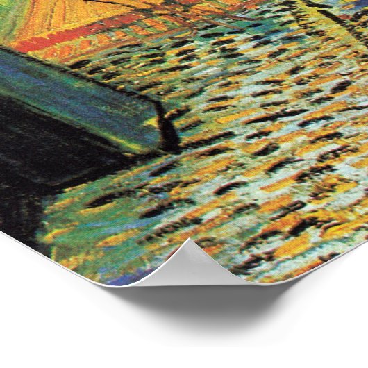 Impressionism Vincent Van Gogh Cafe Terrace at Nig ポスター (角)