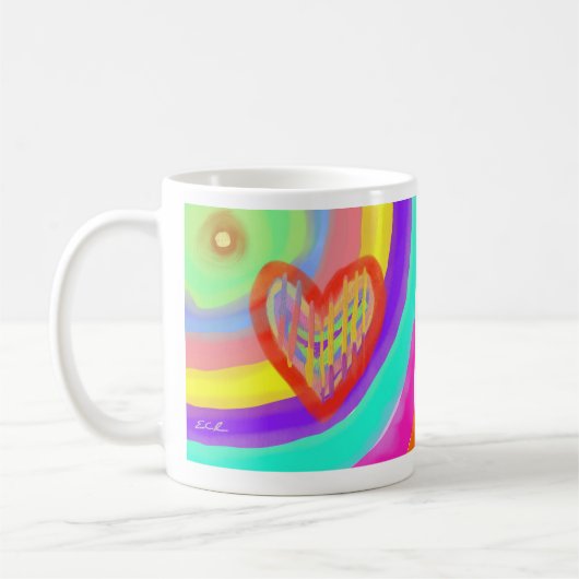 Impressionist Art Love Mug コーヒーマグカップ (左)