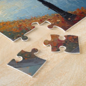 Impressionist Autumn River Walk Lamp Posts ジグソーパズル (側面)