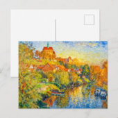 Impressionist Autumn View of Havelberg Cathedral w ポストカード (正面/裏面)