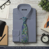 Impressionist Blue Floral Necktie ネクタイ