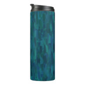 Impressionist Brush Strokes, Navy, Teal, Blue タンブラー (回転右)