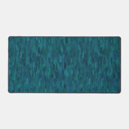 Impressionist Brush Strokes, Navy, Teal, Blue デスクマット