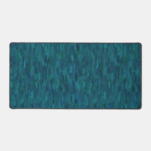 Impressionist Brush Strokes, Navy, Teal, Blue デスクマット (正面)