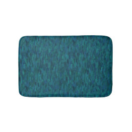 Impressionist Brush Strokes, Navy, Teal, Blue バスマット