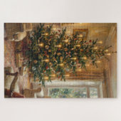 Impressionist Christmas Tree Monet-Style Art ジグソーパズル (横)