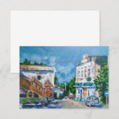 Impressionist Cityscape Art Invitation & Greeting セーブザデート (正面/裏面)