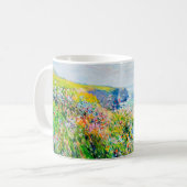 Impressionist Cliff Meadow – Wildflowers by Sea コーヒーマグカップ (正面左)