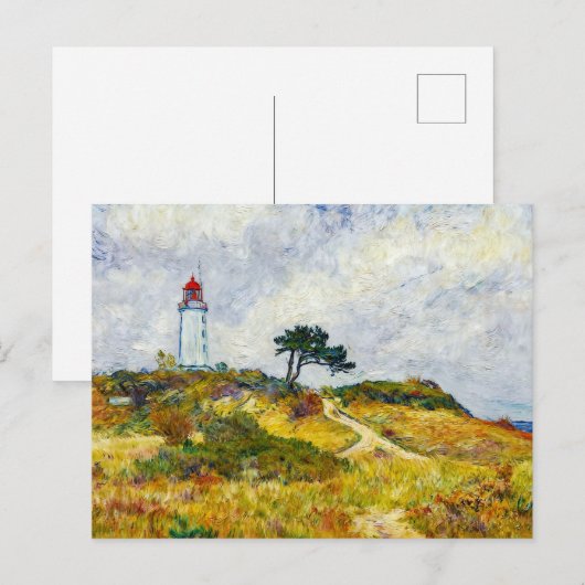 Impressionist Coastline on Hiddensee Island at Sun ポストカード (正面/裏面)
