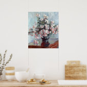 impressionist colorful still life floral ポスター (キッチン)