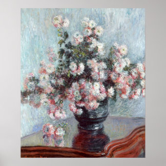 impressionist colorful still life floral ポスター