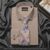 Impressionist Floral Light Brushstroke Necktie ネクタイ