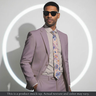 Impressionist Floral Light Brushstroke Necktie ネクタイ