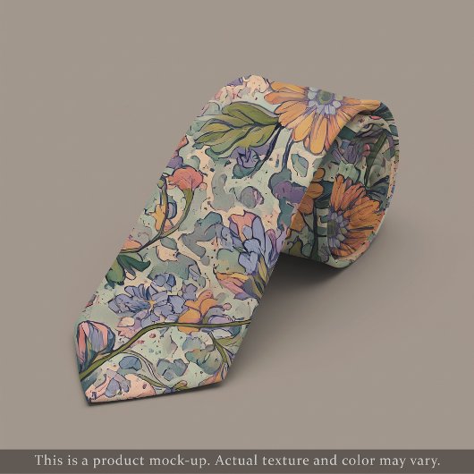 Impressionist Floral Tapestry Necktie ネクタイ