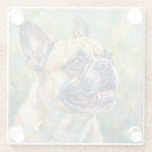 Impressionist French Bulldog Art Coaster ガラスコースター (裏面)