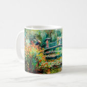 Impressionist Garden Art Mug Bridge Over Pond コーヒーマグカップ (正面左)