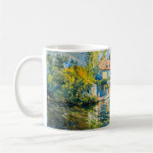 Impressionist Garden Art Mug Lakeside House with B コーヒーマグカップ (左)