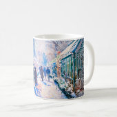 Impressionist Garden Art Mug Winter Pathway Scene コーヒーマグカップ (正面右)