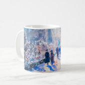 Impressionist Garden Art Mug Winter Pathway Scene コーヒーマグカップ (正面左)