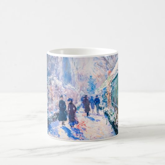 Impressionist Garden Art Mug Winter Pathway Scene コーヒーマグカップ (中央)