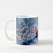 Impressionist Garden Art Mug Winter Pathway Scene コーヒーマグカップ (左)