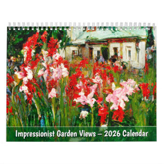 Impressionist Garden Views – 2026 Calendar カレンダー