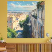 Impressionist image of Mompellier around 1906 キャンバスプリント (インサイチュ (リビング))