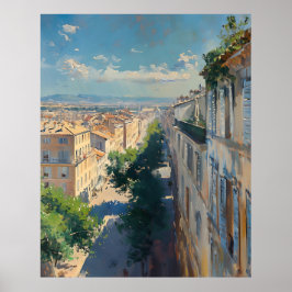 Impressionist image of Mompellier around 1906 ポスター