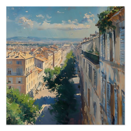 Impressionist image of Mompellier around 1906 ポスター (正面)