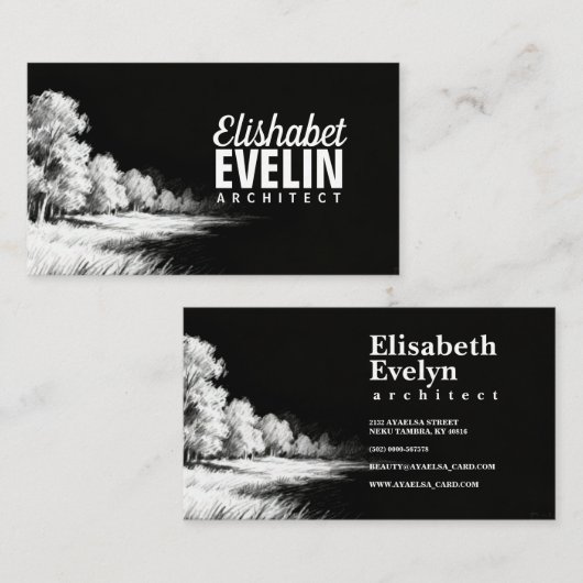Impressionist Lines - Landscape 543 名刺 (正面/裏面)