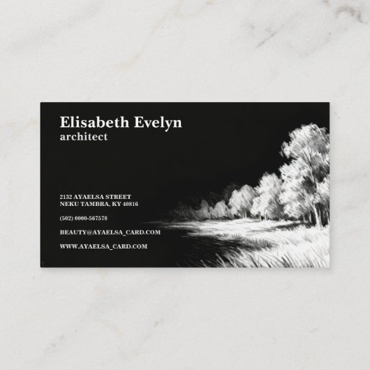Impressionist Lines - Landscape g432 名刺 (裏面)