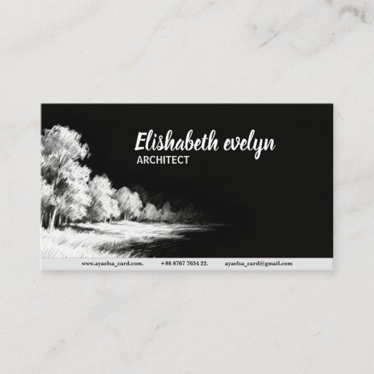 Impressionist Lines - Landscape g432 名刺 (正面)