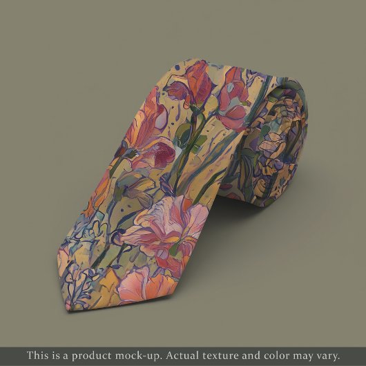 Impressionist Meadow Floral Necktie ネクタイ