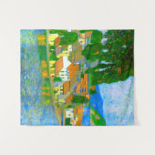 Impressionist  Mediterranean Village by the Sea  タペストリー (正面(横))