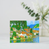 Impressionist  Mediterranean Village by the Sea   ポストカード (スタンド正面)