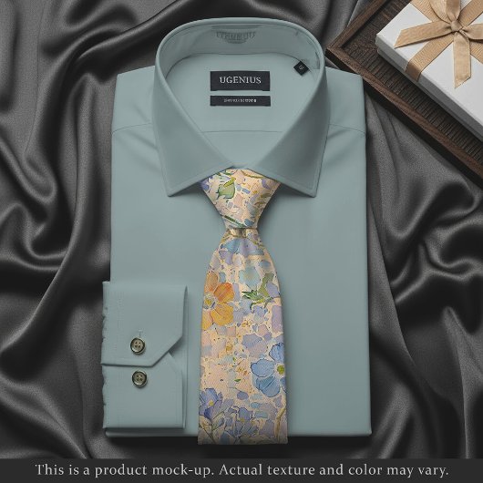 Impressionist Pastel Floral Necktie ネクタイ