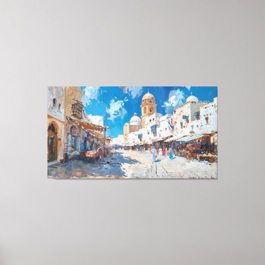 Impressionist picture of Tunesia キャンバスプリント (正面)