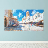 Impressionist picture of Tunesia キャンバスプリント (インサイチュ (ウッドフロア))