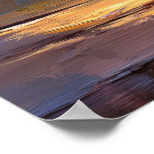 Impressionist Poppy Flowers in Glass Vase Painting ポスター (角)