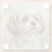 Impressionist Shih Tzu Art Coaster ガラスコースター (裏面)