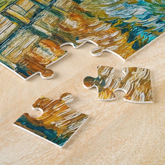 Impressionist Spreewald House by a Quiet Canal wit ジグソーパズル (側面)