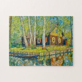 Impressionist Spreewald House by a Quiet Canal wit ジグソーパズル