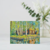 Impressionist Spreewald House by a Quiet Canal wit ポストカード (スタンド正面)