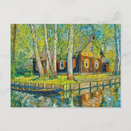 Impressionist Spreewald House by a Quiet Canal wit ポストカード (正面)