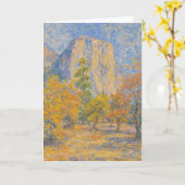 Impressionist Style 'El Capitan from Yosemite Vall カード (黄色い花)