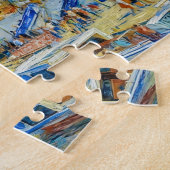 Impressionist Tall Ship in Hamburg Harbor with Ref ジグソーパズル (側面)