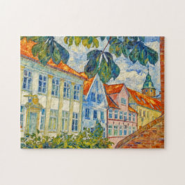 Impressionist Town Scene in Glueckstadt with Histo ジグソーパズル
