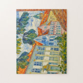 Impressionist Town Scene in Glueckstadt with Histo ジグソーパズル (縦)