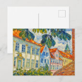 Impressionist Town Scene in Glueckstadt with Histo ポストカード (正面/裏面)